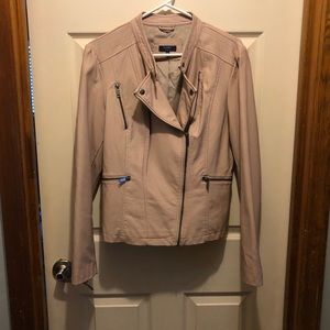 Kaari Blue Dusty Rose Leather Jacket